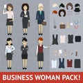 Business woman pack vector design illustration