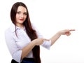 Business woman pointing her finger against someone Royalty Free Stock Photo