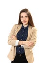 Business woman portrait . Crossed arms. Royalty Free Stock Photo