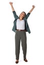 Business woman raising arms Royalty Free Stock Photo