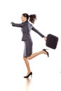 Business woman running Royalty Free Stock Photo