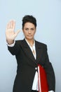 Business woman saying stop Royalty Free Stock Photo