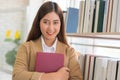 Business woman Searching files and and reading book in the cabinet or books shelves Royalty Free Stock Photo