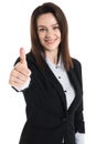 Business woman show thumb up Royalty Free Stock Photo