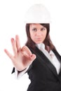 Business woman signaling ok Royalty Free Stock Photo