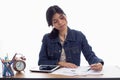 Business woman signing a contract document on office Royalty Free Stock Photo