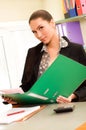 Business woman sitting in the office