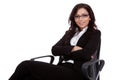 Business woman sitting in office chair Royalty Free Stock Photo