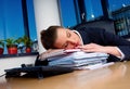 Business woman sleeping Royalty Free Stock Photo