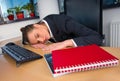 Business woman sleeping Royalty Free Stock Photo