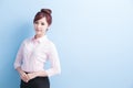 Business woman smile to you Royalty Free Stock Photo