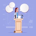 Business Woman Speaker Candidate Public Speech Conference Meeting Business Seminar Royalty Free Stock Photo