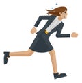 Business Woman Stress Tired Running Concept