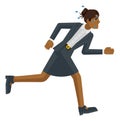 Business Woman Stress Tired Running Race Concept