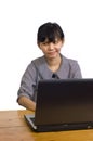 Business Woman Stress Using Laptop at the Desk Royalty Free Stock Photo