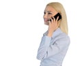 Business woman talk phone Royalty Free Stock Photo