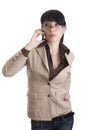 Business woman talking over cell phone Royalty Free Stock Photo