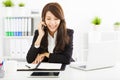 Business woman talking on the phone in office Royalty Free Stock Photo