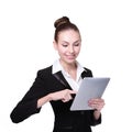 Business Woman or teacher using tablet pc Royalty Free Stock Photo