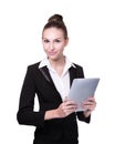 Business Woman or teacher using tablet pc Royalty Free Stock Photo