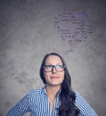 Business woman thinking Royalty Free Stock Photo