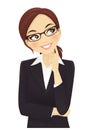 Business woman thinking Royalty Free Stock Photo