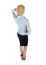 Business woman thinking solution Royalty Free Stock Photo