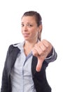 Business woman thumbs down Royalty Free Stock Photo