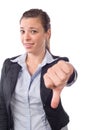 Business woman thumbs down Royalty Free Stock Photo