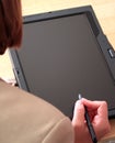 Business Woman Using Tablet PC