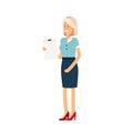 Business woman. Vector illustration female