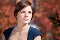 Business woman waiting a meeting at park Royalty Free Stock Photo