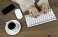 Business woman working with computer