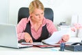 Business woman working with financial documents