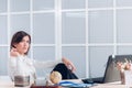 business woman working in the office Royalty Free Stock Photo