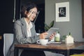 Business woman working on real estate documents Royalty Free Stock Photo