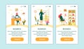 Business Woman Working Routine Mobile App Page