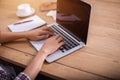 Business woman writing something on notepad in office Royalty Free Stock Photo