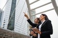 Business women discuss project in city Royalty Free Stock Photo