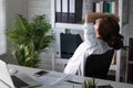 Business women feel tired from working in the office