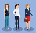 Business women isometric avatars