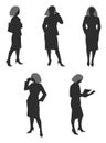 Business women silhouettes