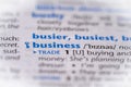 Business word in a dictionary. Selective focus, close up Royalty Free Stock Photo