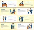 Business and Work, Boss and Employees Web Posters