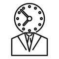 Business work hour icon outline vector. Office time Royalty Free Stock Photo