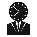 Business work hour icon simple vector. Office time Royalty Free Stock Photo