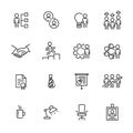 Business work icon set 3, vector eps10 Royalty Free Stock Photo