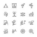 Business work icon set 2, vector eps10 Royalty Free Stock Photo