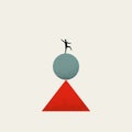 Business and work life balance vector concept. Symbol of success, equality and harmony. Minimal illustration. Royalty Free Stock Photo