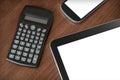 Business Work With Tablet, Smartphone & Calculator #2